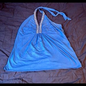 Blue Beaded Top